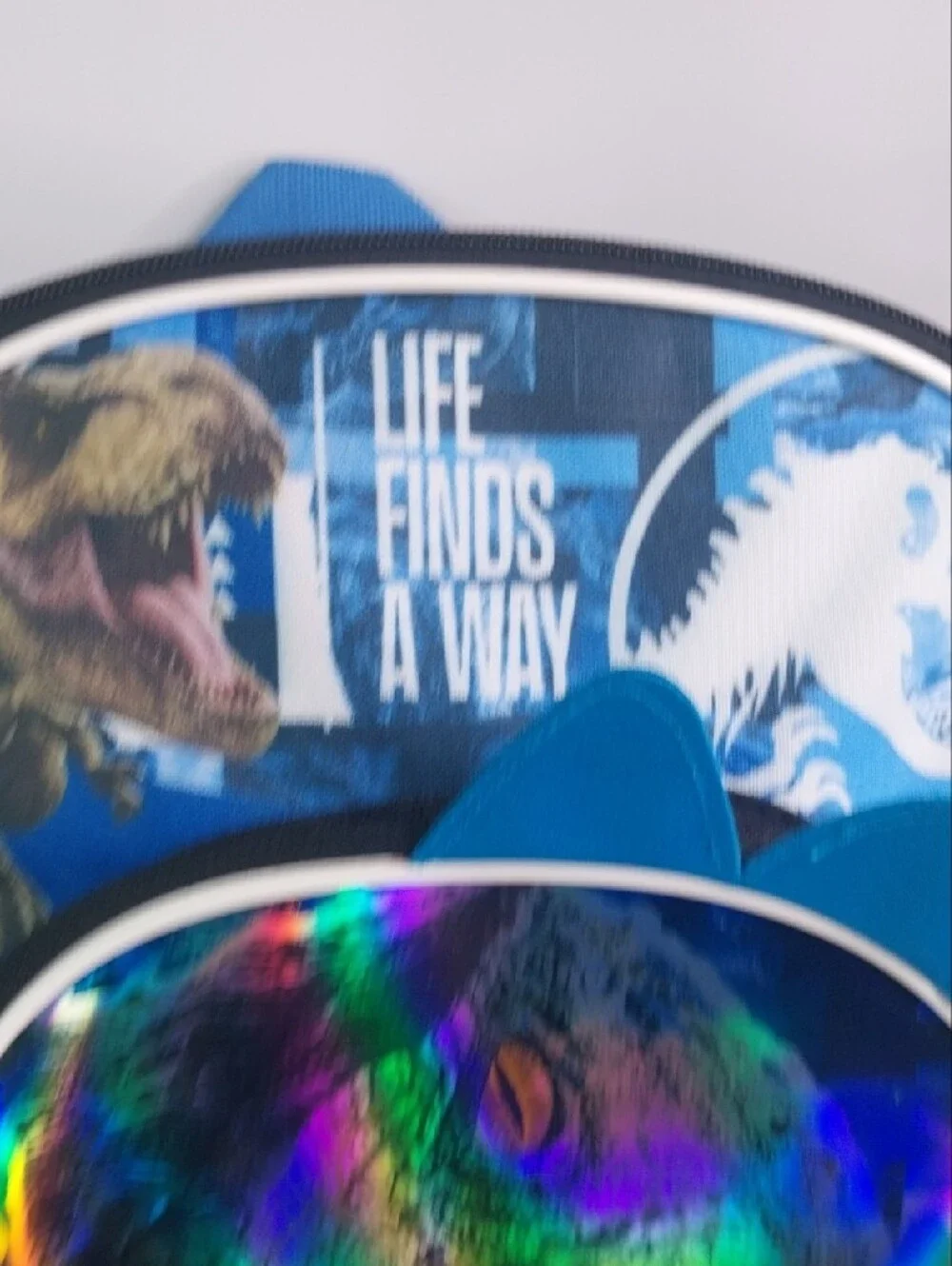 Jurassic World Holographic Blue Dinosaur Kids Backpack